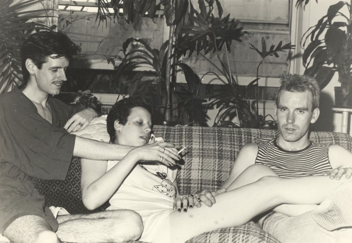 Phil Shoenfelt, Kelly and Rigger @ Webster Smith's flat, NYC 1979